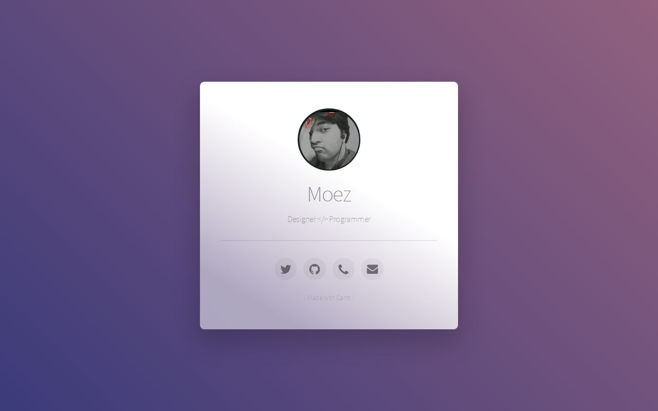 Carrd profile picture for @moeez